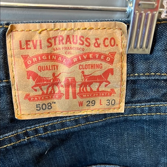 Levi's 508 Blue Denim Jeans Tapered Fit 29 x 30 - Picture 7 of 13